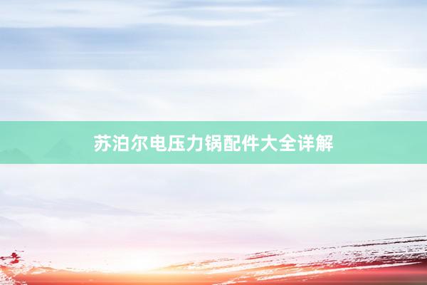 苏泊尔电压力锅配件大全详解