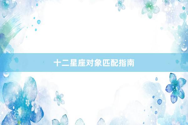 十二星座对象匹配指南
